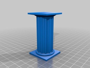 coluna dórica pedestal edifícios e estruturas 3d print model - Mito3D