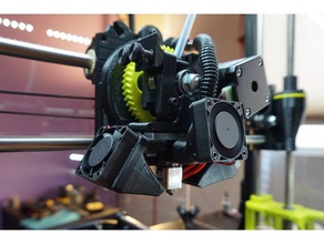 taz 6 elevated hexagon fan duct 3d printer accessories 40mm mount shroud hotend hot end cooling lulzbot 3d print model - Mito3D
