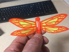 cerniera libellula l'arte interattiva dragon fly 3d print model - Mito3D