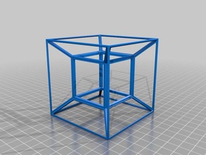 tesseract v2 math 4d cube 3d print model - Mito3D
