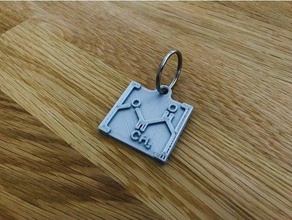 pla porta-chaves chaveiros 3d print model - Mito3D