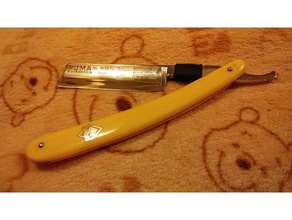 puma 1938 straight razor hand tools blade lost pla casting wax old school holder 3d print model - Mito3D