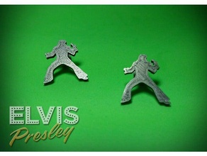 pendientes pin elvis preley earrings 3dlito presley 3d print model - Mito3D