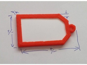 customizable paper tag frame organization 3d print model - Mito3D