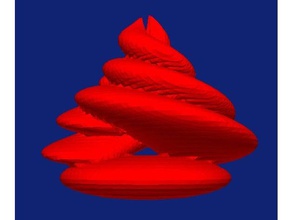 twisted goccia isosurface matematica arte art 3d print model - Mito3D