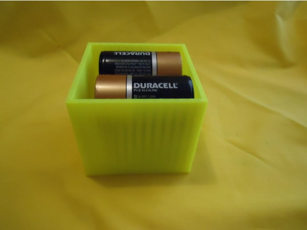 battery box c 2x2 containers storage batteries container c-battery customized holder 3D print model - Mito3D