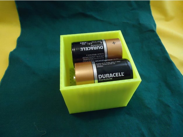 battery box d 2x2 containers storage customized batteries container holder 3D print model - Mito3D