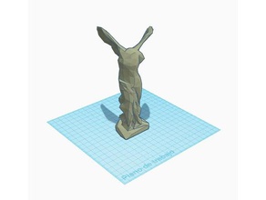 poly nike semadirek louvre paris düşük heykeller 3d print model - Mito3D