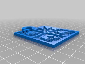 uob-Schlüsselring 2d-Kunst kundengebundene 3d print model - Mito3D