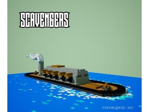 human ironclad scavengers toy & game accessories ironclads ship steampunk voxel wargame wargaming 3d print model - Mito3D
