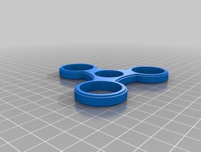 fidget spinner 2 euro hand tools toy tri 3d print model - Mito3D