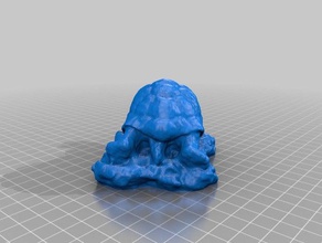 Schildkröte unten alles flach leichter Druck scans & Replikate 3d print model - Mito3D