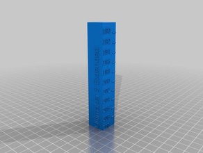 ultimaker 3 erweiterte pla-Temperatur-Kalibrierung-Turm 3d-Druck-tests kundengebundene 3d print model - Mito3D