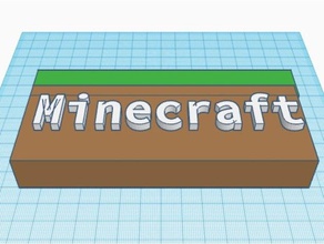 minecraft işareti 3d baskı 3d print model - Mito3D