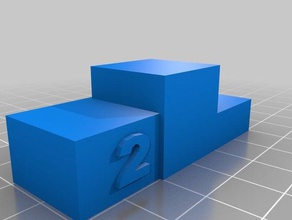 123 podium 2d art 3d print model - Mito3D