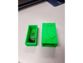 boîte d'allumettes trous aimants les conteneurs 3d print model - Mito3D