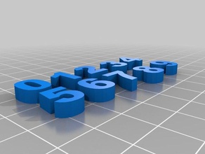 harfler ve sayılar 3d baskı 3d print model - Mito3D