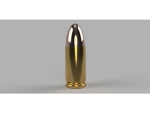 9mm luger dry fire round gadgets bullet parabellum 9x19mm ammo ammunition firearm gun guns training weapon 3d print model - Mito3D