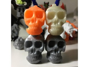 skull head keyring hobby keyrings 3d print model - Mito3D
