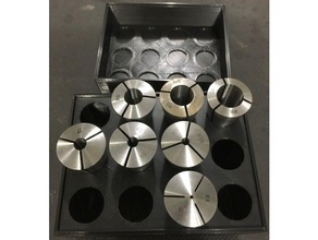 collet storage box 12 each type r8 collets tool holders & boxes holder 3d print model - Mito3D