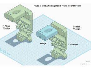 prusa i3 mk2 carro x duplicatore di telaio montaggio del sistema La stampa 3d 3d print model - Mito3D