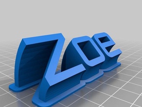zoe office customized 3d print model - Mito3D