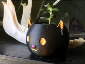 cat planter containers 3d print model - Mito3D