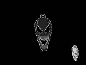 llavero veneno mínimo llaveros de bicicletas el motorista carnicería marvel del universo cráneo cráneos symbiote 3d print model - Mito3D