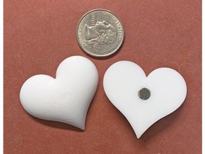 heart magnet 3d print model - Mito3D