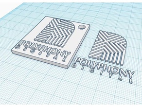 polyphony digital logo + Schlüsselanhänger Schilder & logos granturismo Marianne keychain Polyphonie yamauchi 3d print model - Mito3D