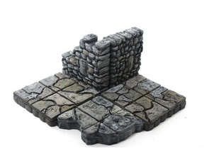 openlock ruined rectangular walls toy & game accessories dnd tiles dungeon miniatures openforge pathfinder rpg stone tabletop terrain tile 3d print model - Mito3D
