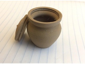 urn tampa de rosca recipientes recipiente pote urna 3d print model - Mito3D