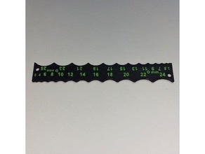 filetto di gauge 1-25mm 2 colore remx strumenti raccordo misuratore raggio 3d print model - Mito3D
