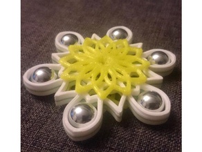 fiore mano spinner 2 giocattoli meccanici fidget sfere di acciaio 3d print model - Mito3D