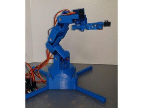 base de pargo mini - ya9gra robótica 5dof 9g servo braço robô robotgeek do robot 3d print model - Mito3D