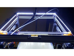 2020 led mount 45 great core xy 3d printer parts hypercube holder strip 3d print model - Mito3D