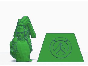 lucio büstü stand - overwatch heykeller toplama 3d print model - Mito3D