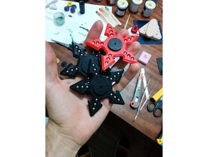 shuriken ninja fidget spinner fünf obertasten mit 6mm softair Metall Kugel 608 Lager Spielzeug & Spiele hand zappeln 3d print model - Mito3D