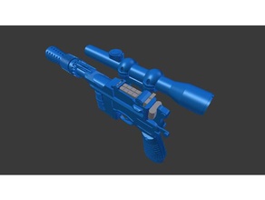 dl-44 blaster wip oggetti di scena han solo luke skywalker star wars 3d print model - Mito3D