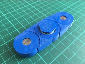 singapore version fidget spinner hobby 10 cents coin 3d print model - Mito3D