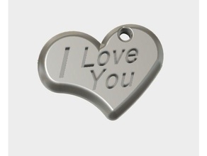 love you keychain 3d printing 3d print model - Mito3D