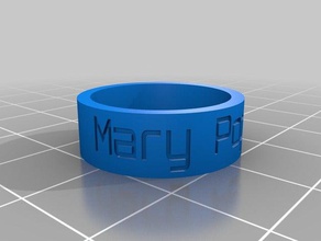 plain ring rings customized 3d print model - Mito3D
