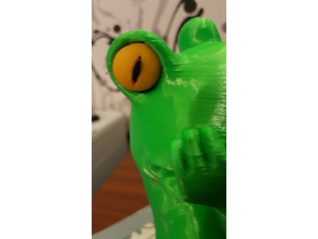 eyes bored frog sculptures 3D print model - Mito3D