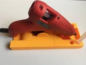 soporte pequeño de pegamento armas fuego portaherramientas y cajas con la pistola caliente pie estación 3d print model - Mito3D