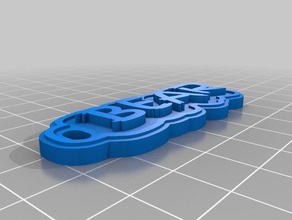 porter un trousseau de clés porte-clés personnalisé 3d print model - Mito3D