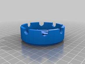 ashtray olympique marseille 3d printing 3d print model - Mito3D