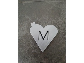 heart keychain - portachiavi cuore 3d printer accessories 3dprint clmake freecad prusa i3 mk2 stampa3d 3d print model - Mito3D