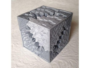 textured cube Gänge mechanische Spielzeuge Gang Zahnräder texturiert 3d print model - Mito3D