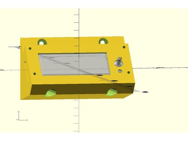 g3d caixa de exibição minha delta Impressora 3d acessórios gadgets3d lcd montagem 3D print model - Mito3D