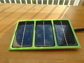 solar modül tutucu 3x 110x60mm güneş modülleri diy 3d print model - Mito3D
